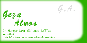 geza almos business card